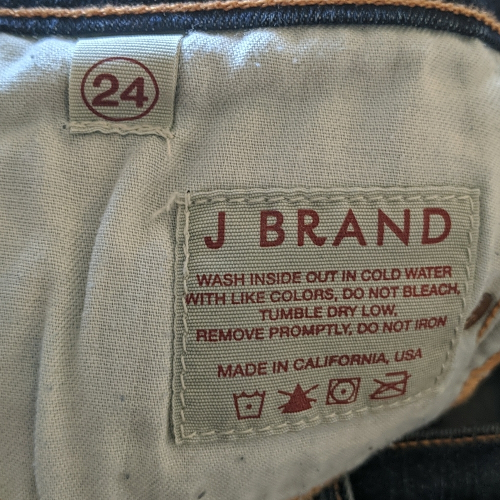 J Brand Cigarette Leg straight jeans style #91410DKV darkwash sz 24x35L TALL - Picture 13 of 14